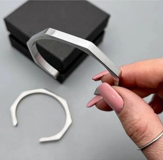 Trendy & Stylish – Hexagon Cuff Bangle