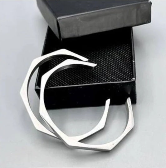 Trendy & Stylish – Hexagon Cuff Bangle