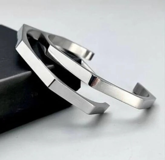 Trendy & Stylish – Hexagon Cuff Bangle