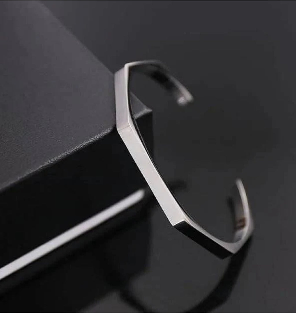 Trendy & Stylish – Hexagon Cuff Bangle