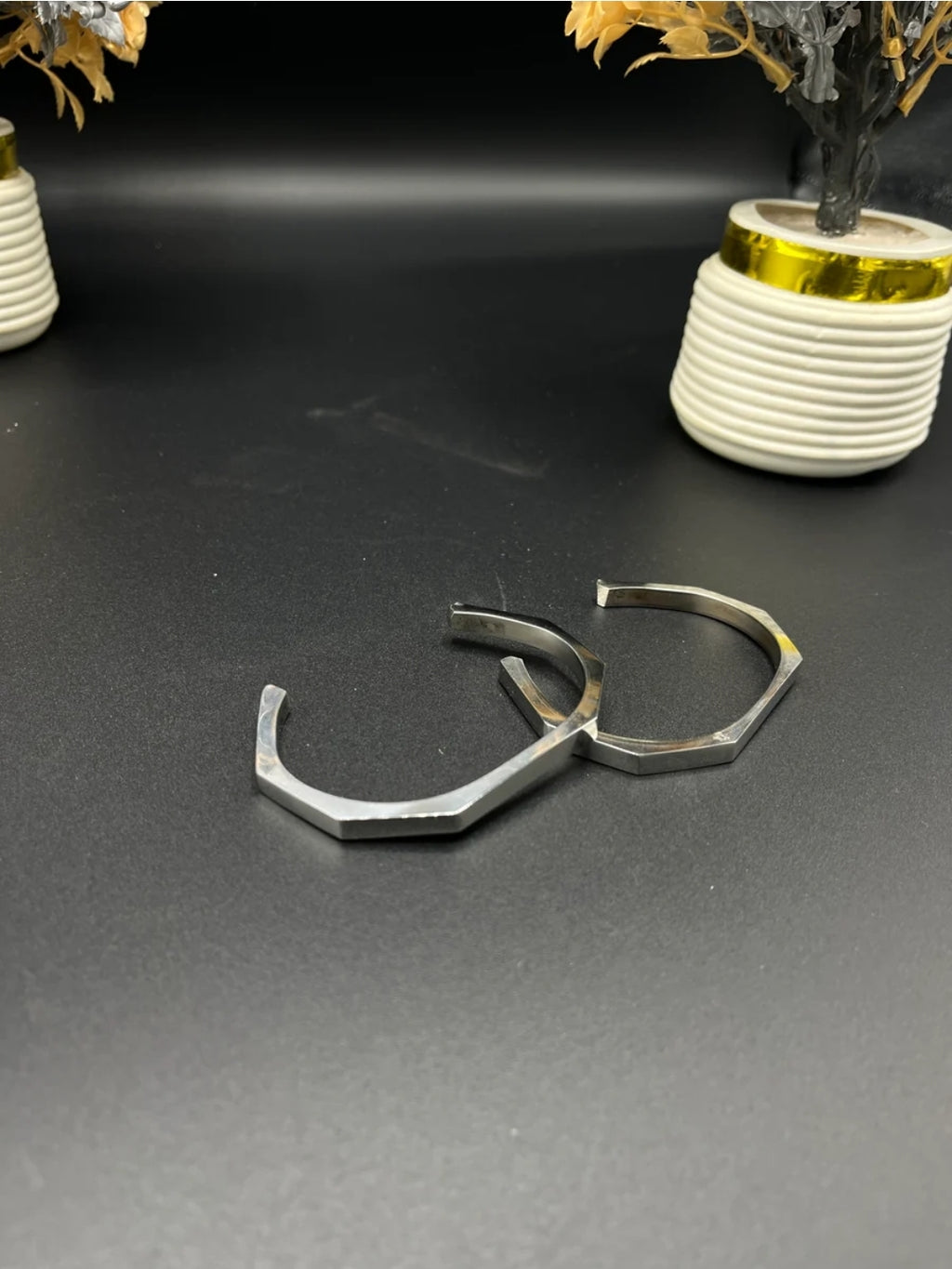 Trendy & Stylish – Hexagon Cuff Bangle